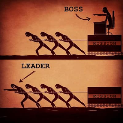 Difference between leader and boss