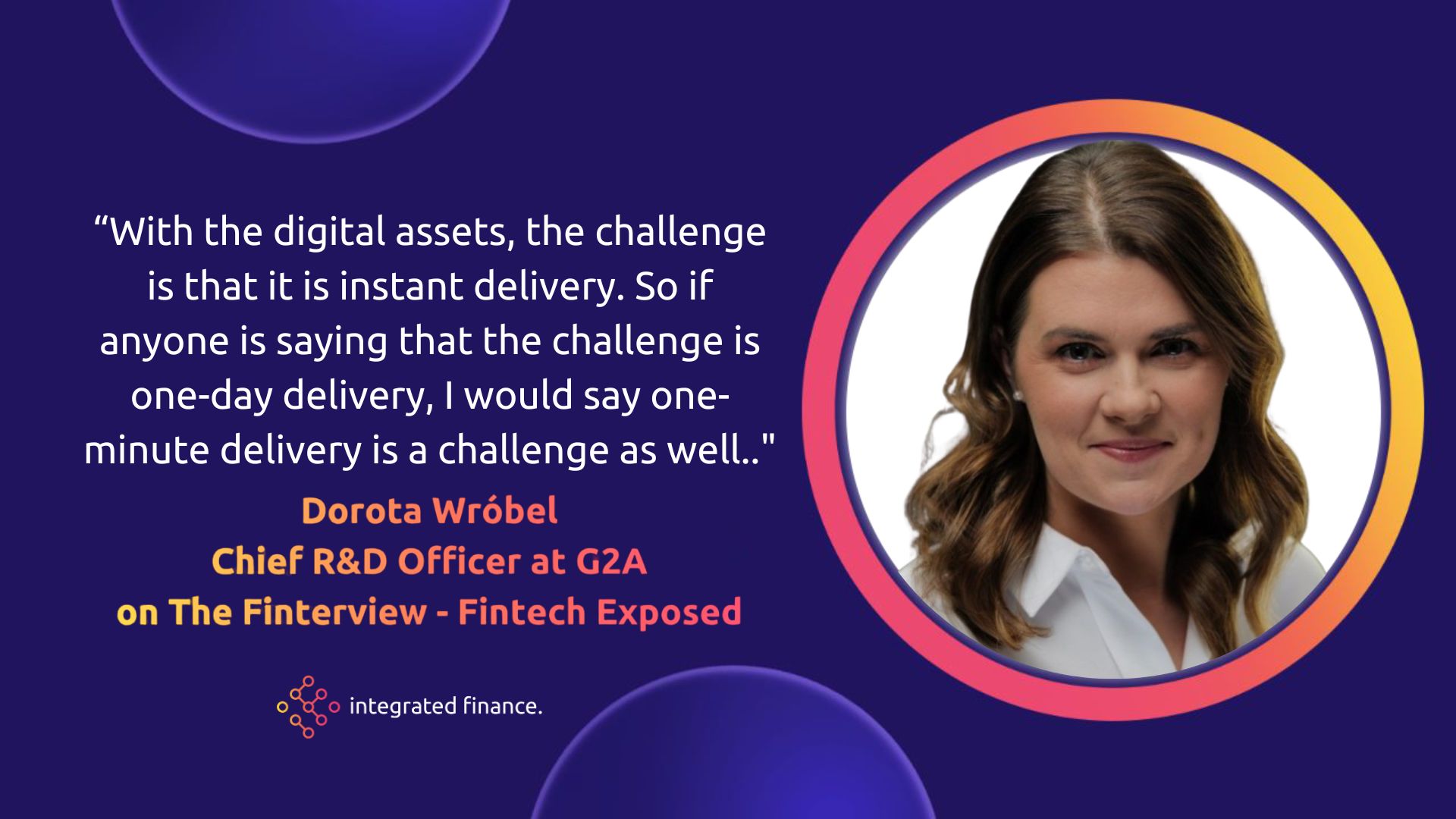 Dorota Wróbel on  The Finterview  about payment solutions